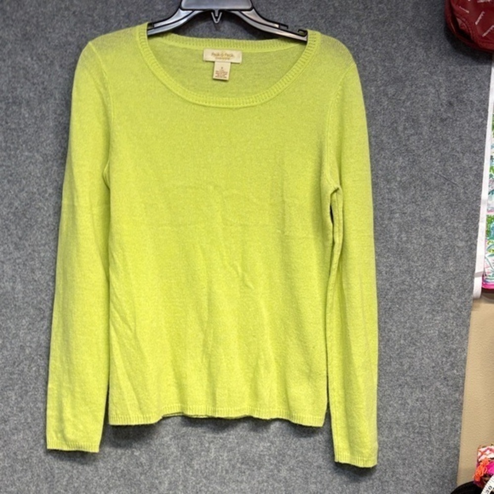 Peck & Peck  Green Cashmere Sweater size small